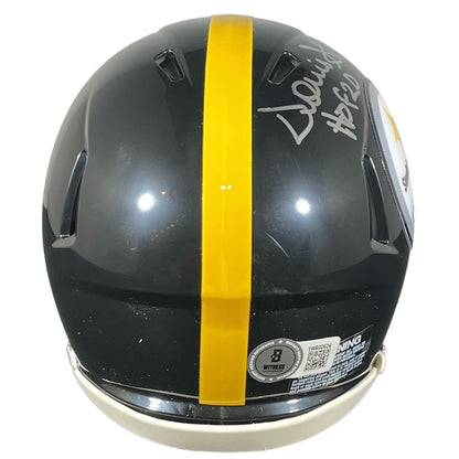 Donnie Shell Signed Pittsburgh Steelers Speed Mini Helmet HOF 20 Beckett