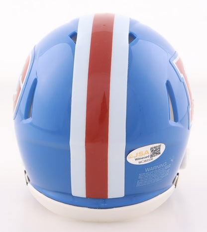 Karl Mecklenburg Signed Denver Broncos Riddell Speed Mini Helmet JSA