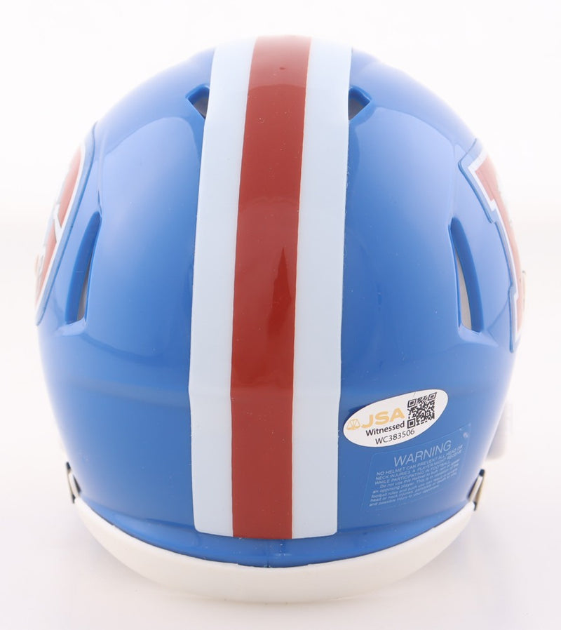 Karl Mecklenburg Signed Denver Broncos Riddell Speed Mini Helmet JSA