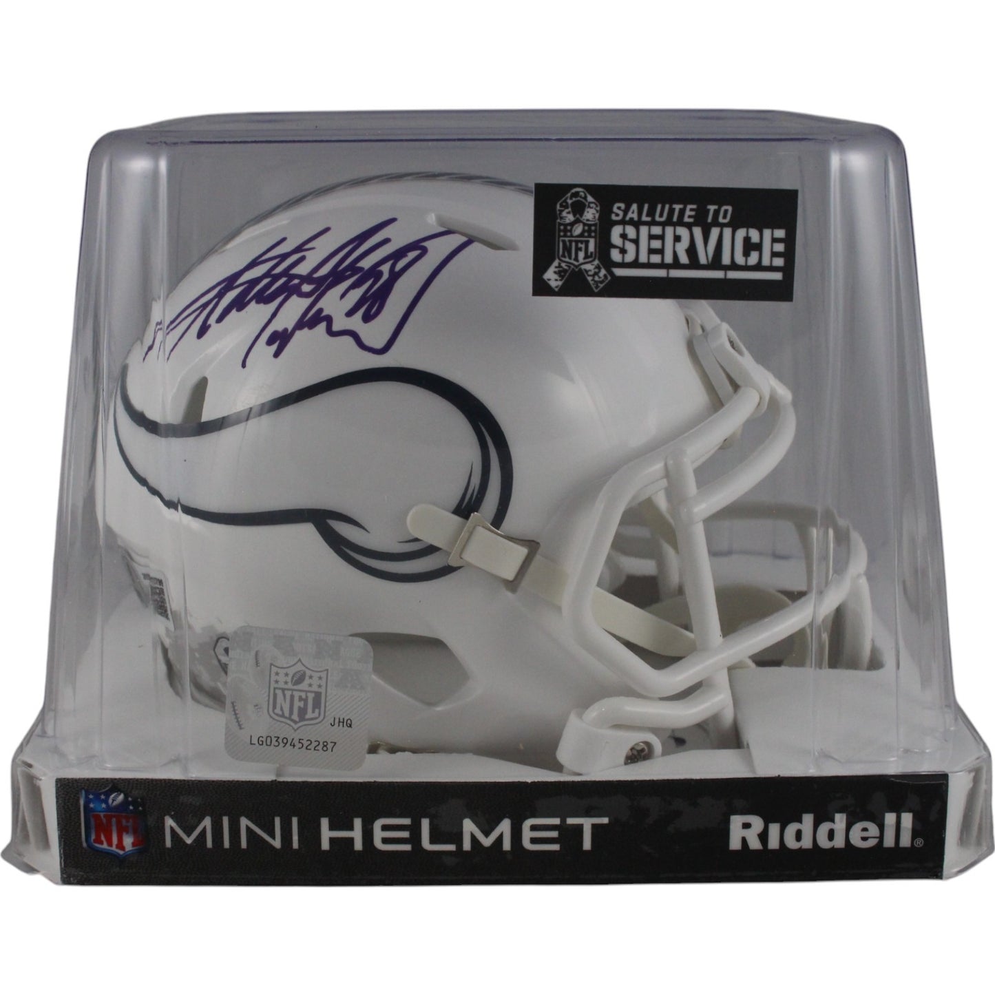Adrian Peterson Signed Minnesota Vikings 2024 Salute to Service Mini Helmet