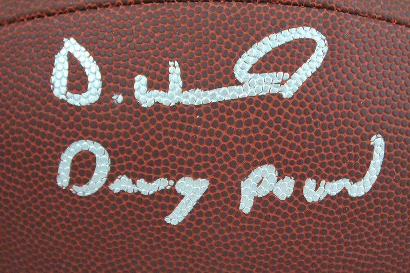 Denzel Ward Signed Cleveland Browns SuperGrip Football "Dawg Pound" Inscribed