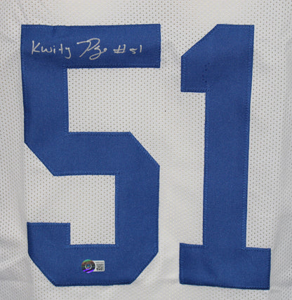 Kwity Paye Autographed Indianapolis Colts Custom White Jersey (Beckett)