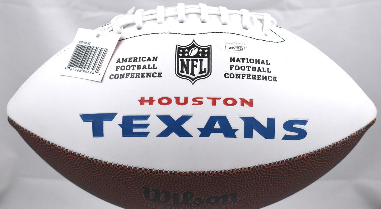 Andre Johnson Autographed Houston Texans Logo Football (HOF)