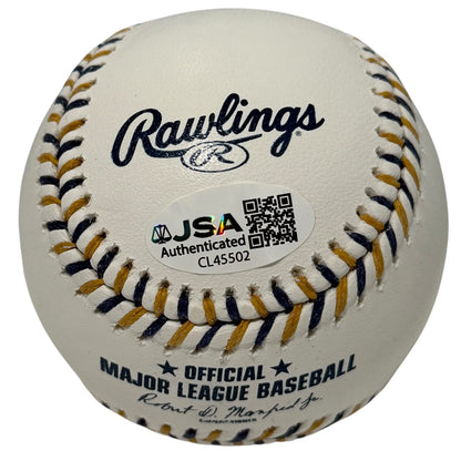 Jett Williams Signed Milwaukee Brewers Logo Baseball JSA COA