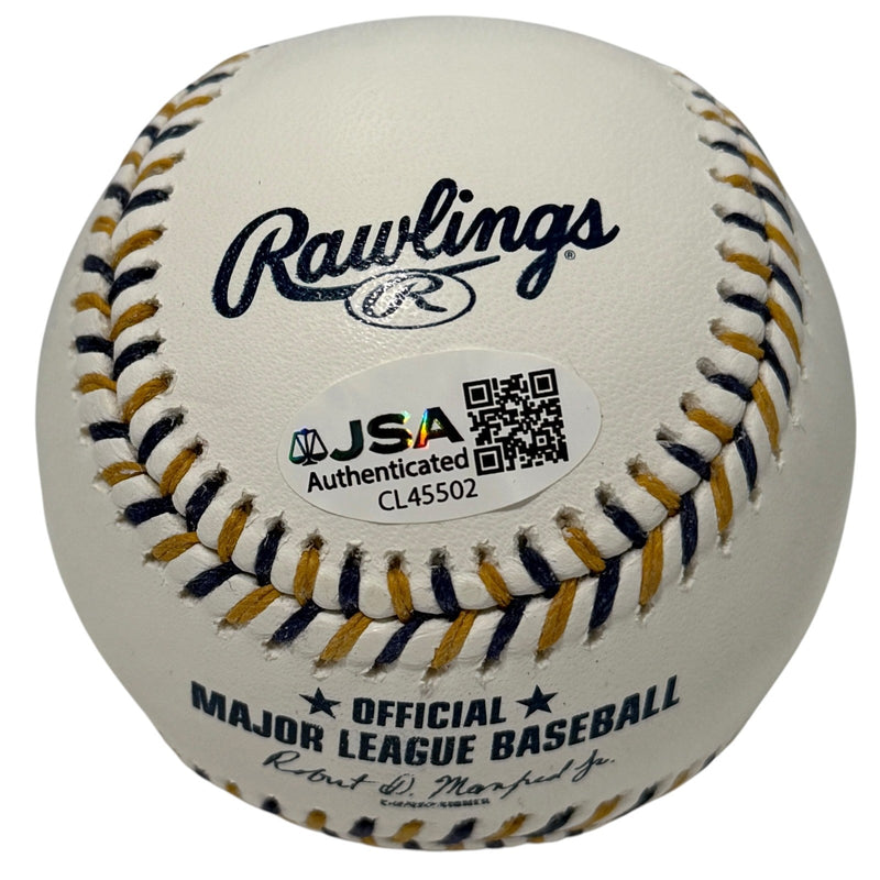 Jett Williams Signed Milwaukee Brewers Logo Baseball JSA COA