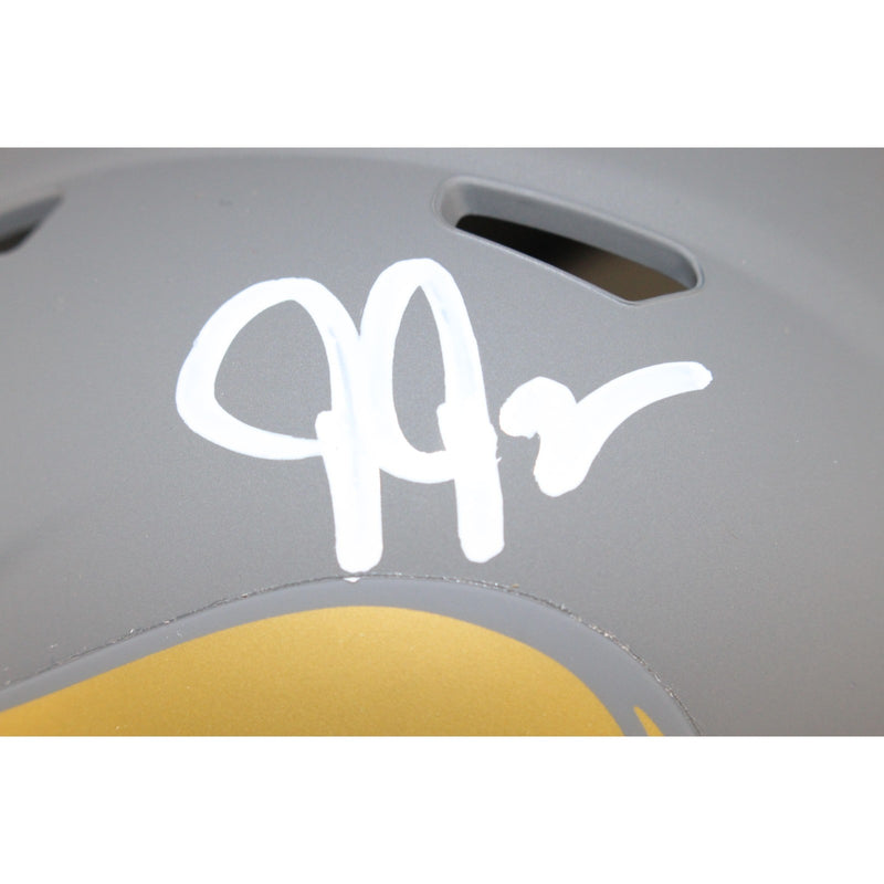 Justin Jefferson Autographed Minnesota Vikings Slate Mini Helmet