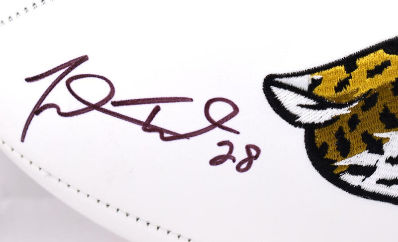 Fred Taylor Signed Jacksonville Jaguars Logo Football
