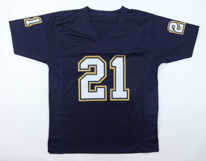 Eric Metcalf Autographed San Diego Chargers Dark Blue Custom Jersey
