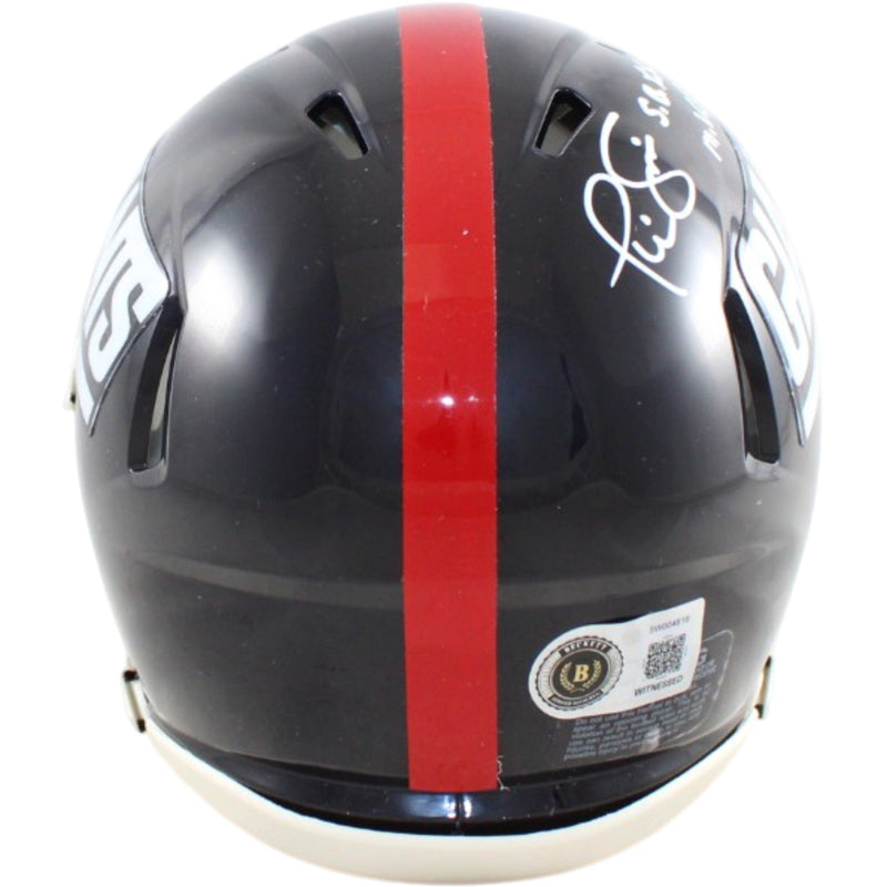Phil Simms New York Giants Signed Throwback Mini Helmet SB XXI MVP