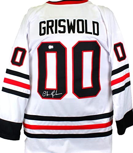 Chevy Chase Signed Clark Griswold Christmas Vacation Hockey Jersey