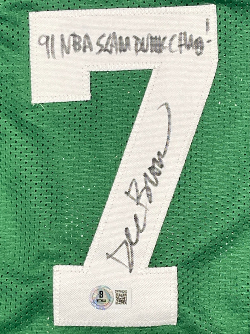 Dee Brown Signed Boston Celtics Custom Jersey - 91 Slam Dunk Champ