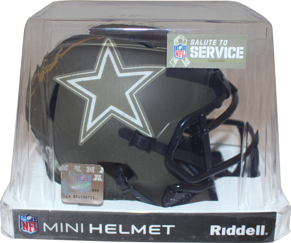 Deion Sanders Dallas Cowboys Autographed Salute Mini Helmet