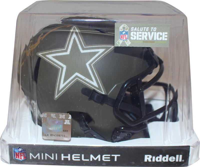 Deion Sanders Dallas Cowboys Autographed Salute Mini Helmet
