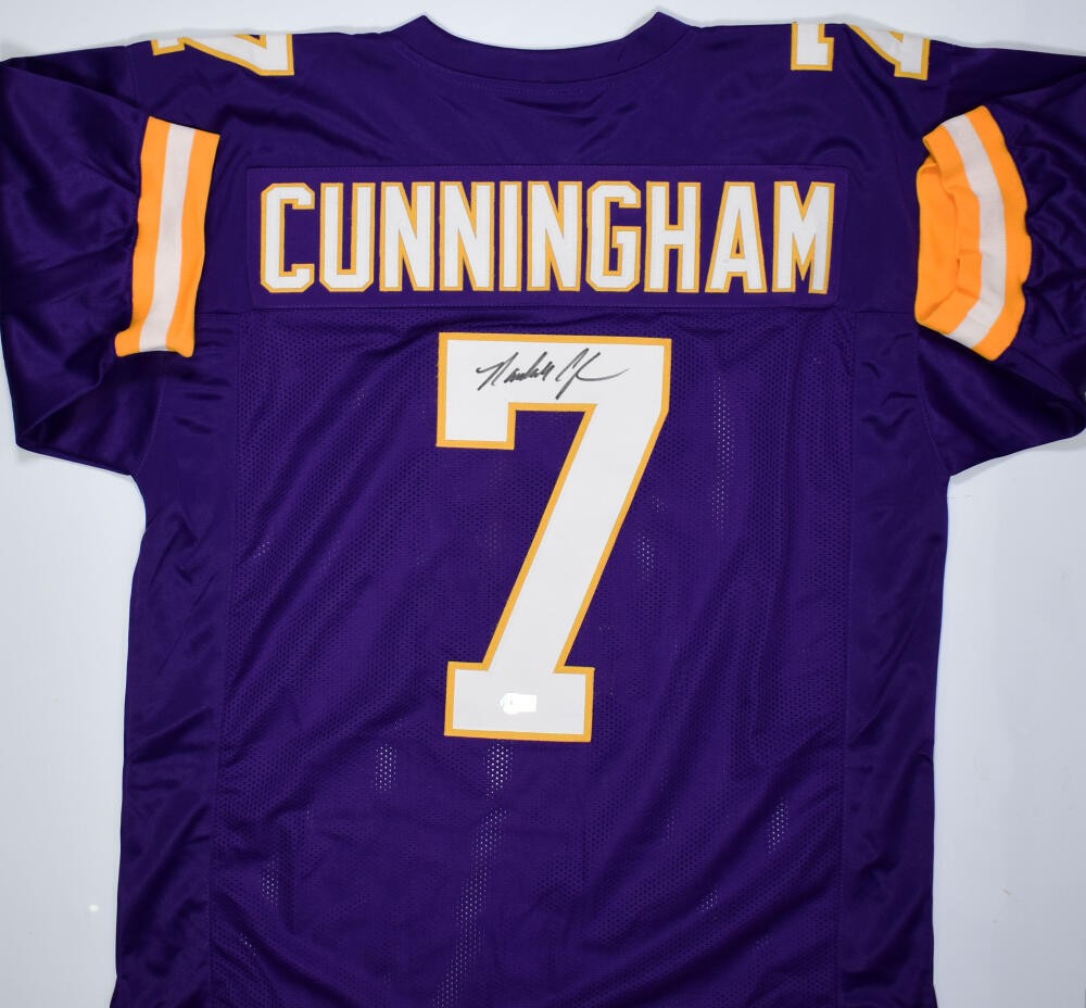 Randall Cunningham Signed Minnesota Vikings Custom Purple Jersey