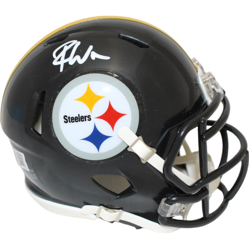 Roman Wilson Signed Pittsburgh Steelers Speed Mini Helmet (Beckett COA)