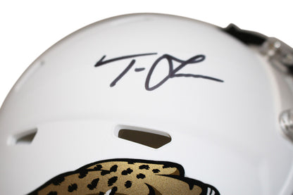 Trevor Lawrence Jacksonville Jaguars Signed Flat White Mini Helmet