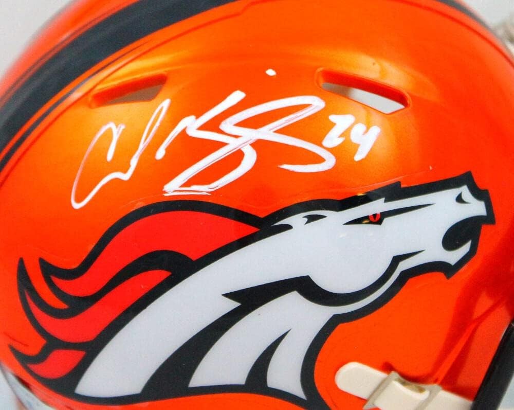 Champ Bailey Autographed Denver Broncos Flash Speed Mini Helmet