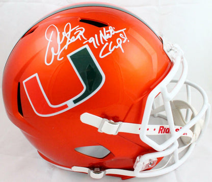 Warren Sapp Signed Miami Hurricanes Full Size Flash Speed Helmet