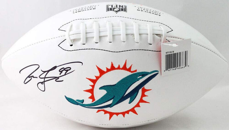 Jason Taylor Signed Miami Dolphins Logo Football