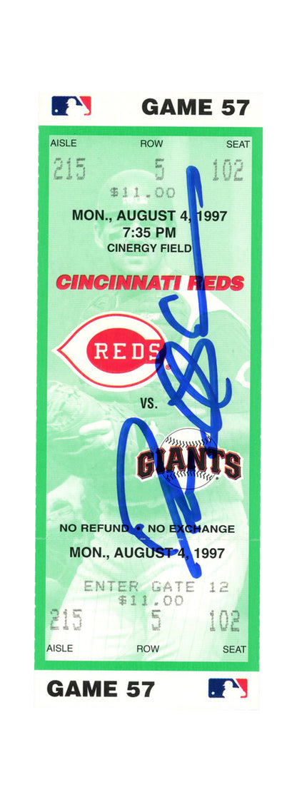 Deion Sanders Signed Cincinnati Reds vs Giants Ticket Stub (BAS)