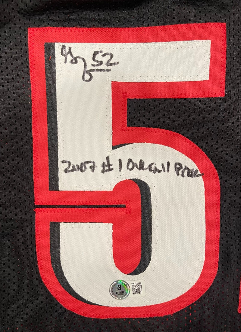 Greg Oden Signed Portland Custom Basketball Jersey (#1 Pick Inscription)