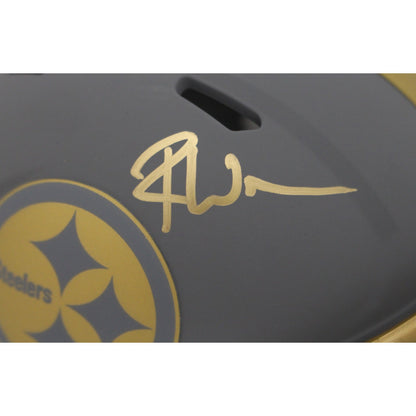 Roman Wilson Pittsburgh Steelers Autographed Slate Mini Helmet (Beckett)