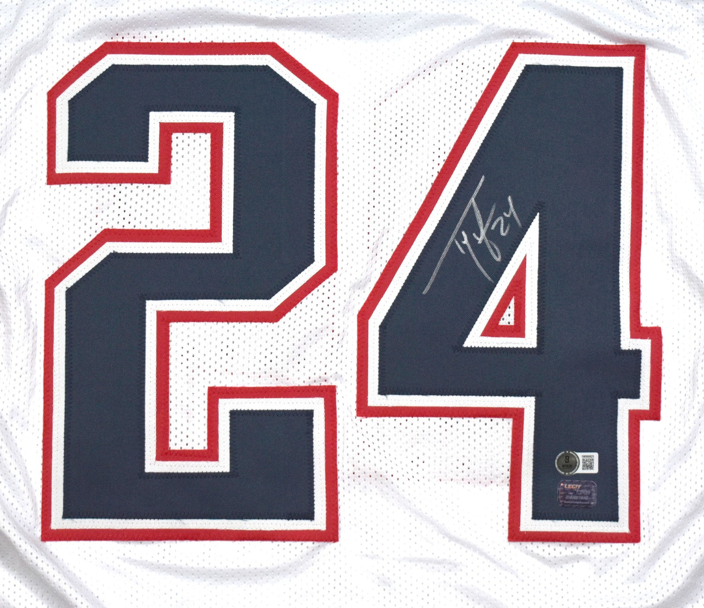Ty Law Autographed White Custom Football Jersey