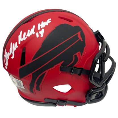 Andre Reed Buffalo Bills Signed Rave Mini Helmet HOF 14 BAS COA