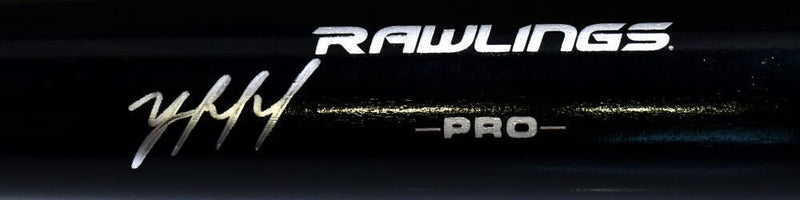 Yordan Alvarez Autographed Black Rawlings Pro Baseball Bat
