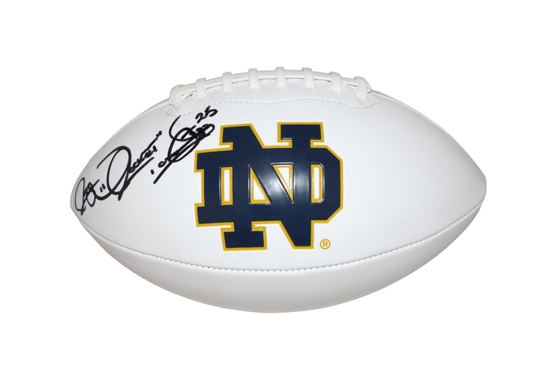 Rocket Ismail Signed Notre Dame Fighting Irish Logo Football