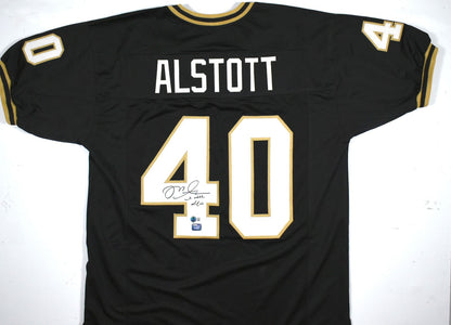 Mike Alstott Autographed Purdue Boilermakers Custom Black Jersey