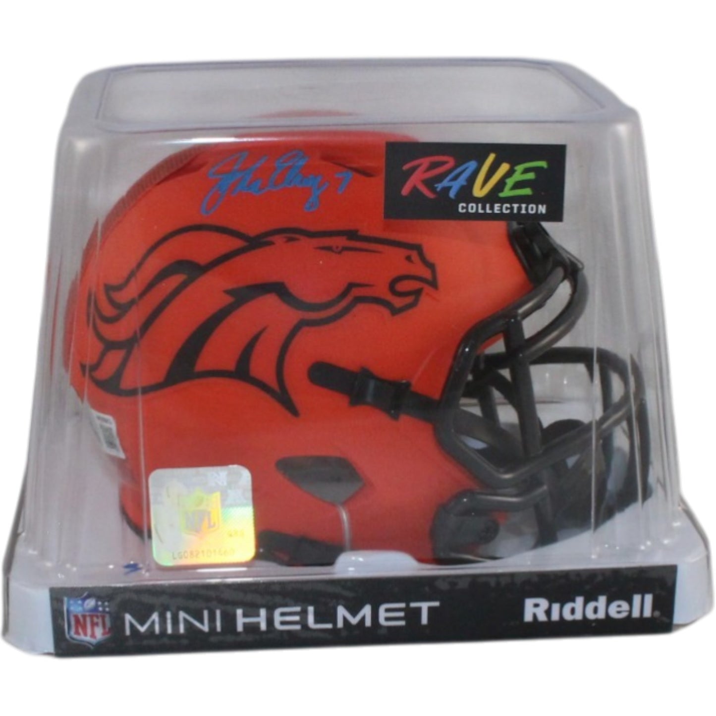 John Elway Signed Denver Broncos Rave Alternate Mini Helmet