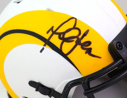 Marshall Faulk Signed St. Louis Rams Lunar Mini Helmet