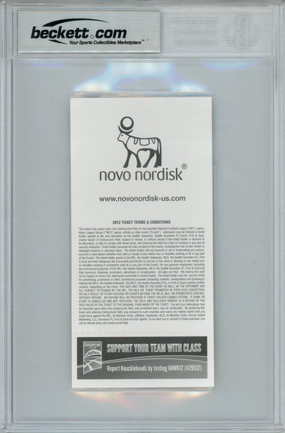 Adrian Peterson Autographed Ticket Stub 11/4/2012 "2097 Yds" Beckett Slab