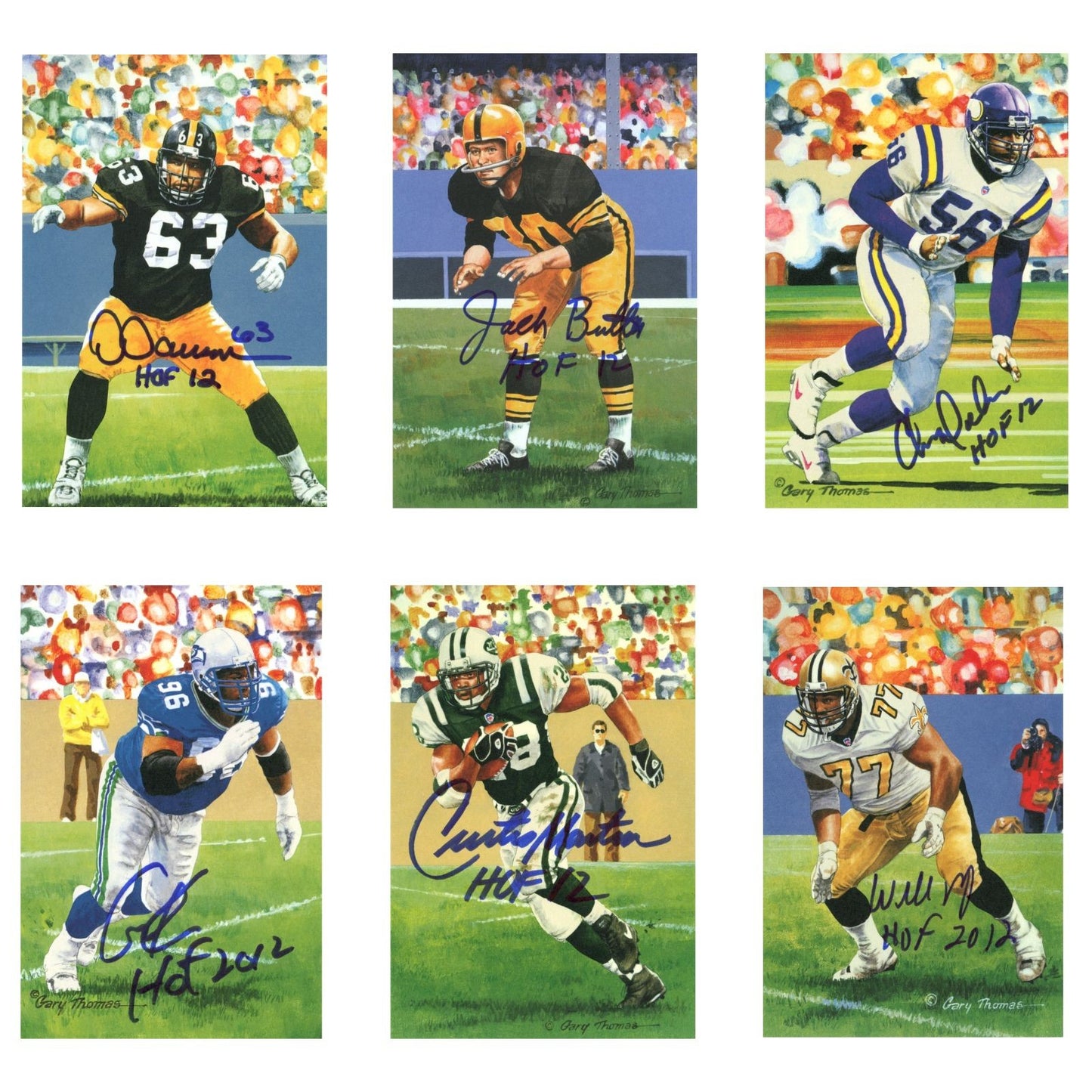 2012 Hall of Fame Multi-Signed Goal Line Art Card Set
