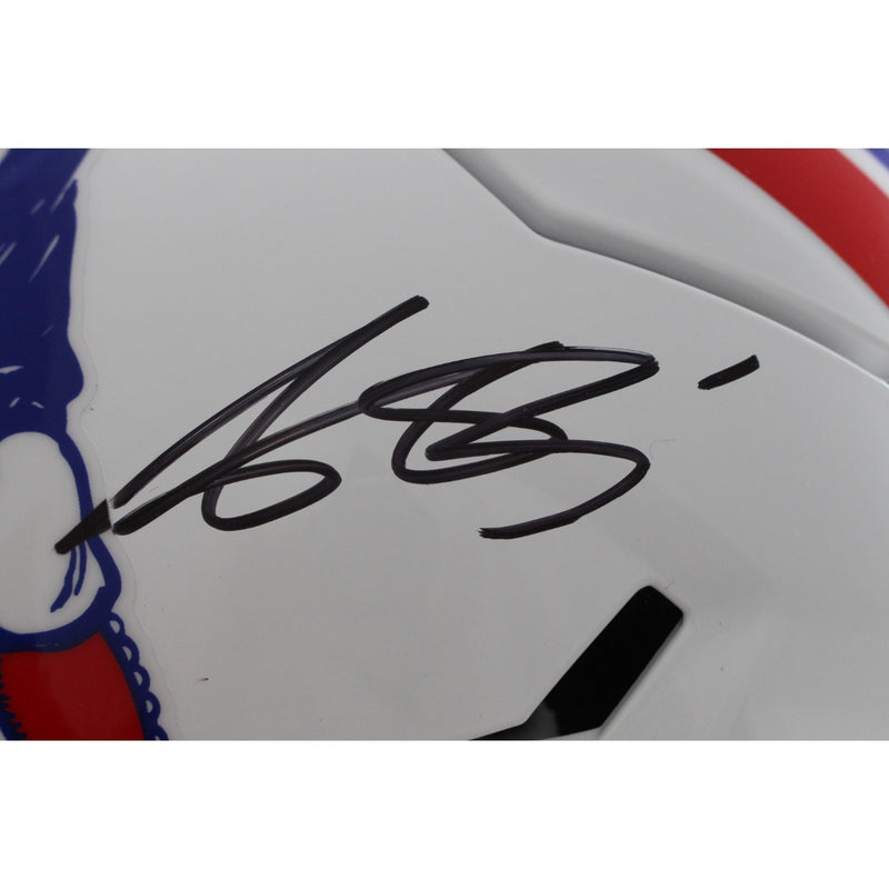 AJ Brown Signed New England Patriots Authentic SpeedFlex Throwback Helmet