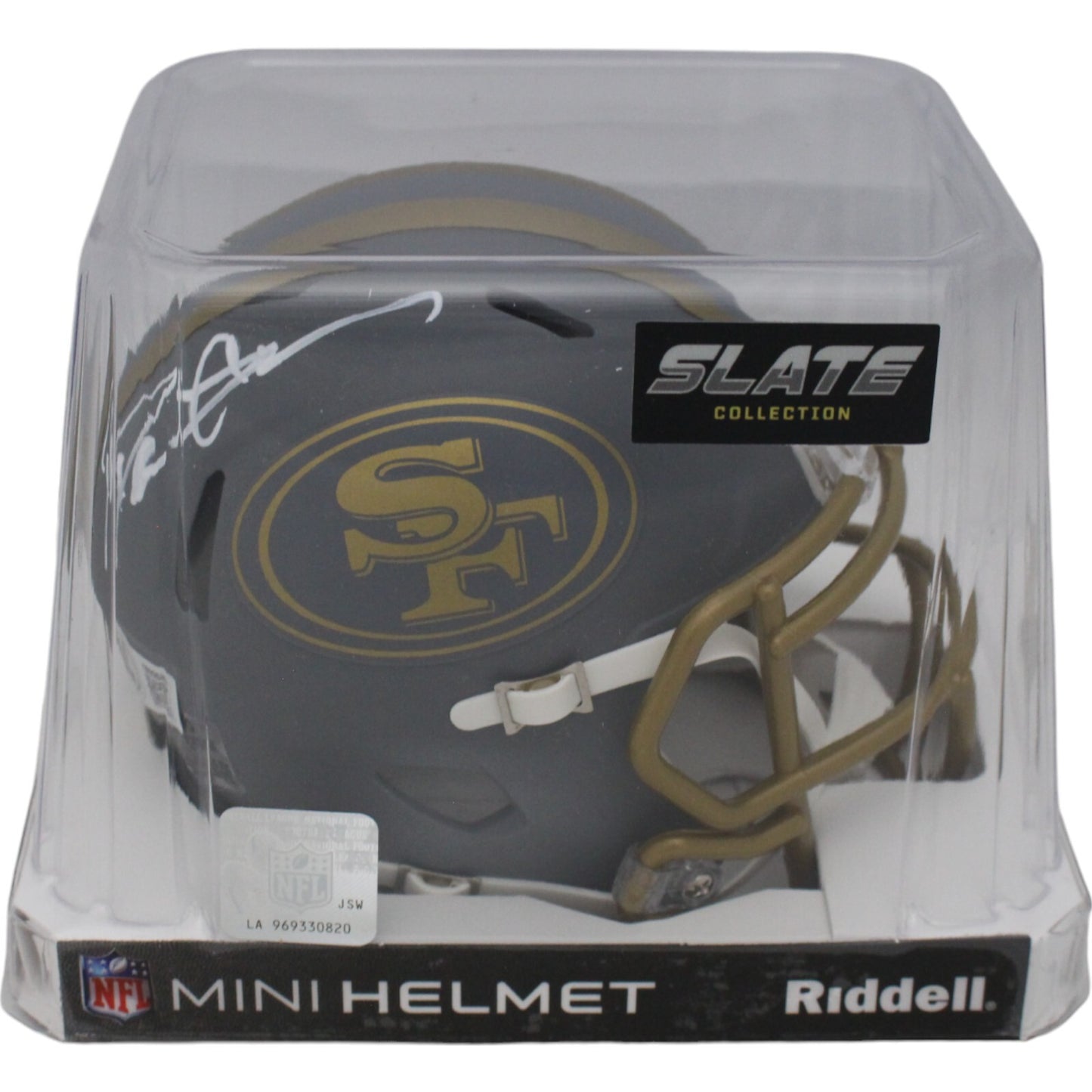 Deion Sanders San Francisco 49ers Autographed Slate Mini Helmet