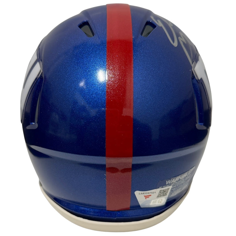 Eli Manning New York Giants Autographed Speed Mini Helmet Fanatics COA