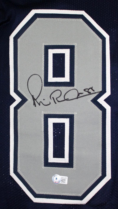 Michael Irvin Autographed Blue and Grey Custom Jersey