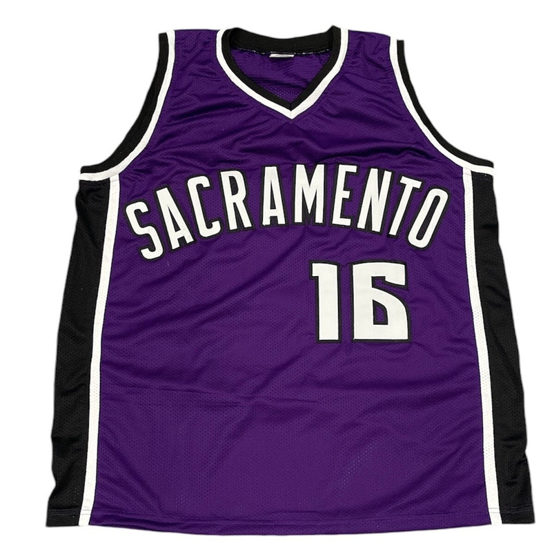 Peja Stojakovic Signed Sacramento Kings Custom Basketball Jersey (Beckett)