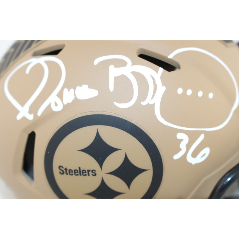 Jerome Bettis Signed Pittsburgh Steelers 2023 Salute to Service Mini Helmet
