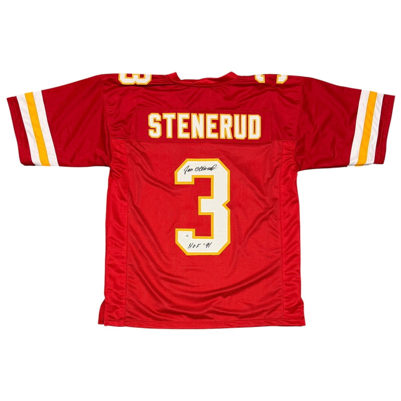 Jan Stenerud Signed Kansas City Chiefs Custom Jersey (HOF 91)