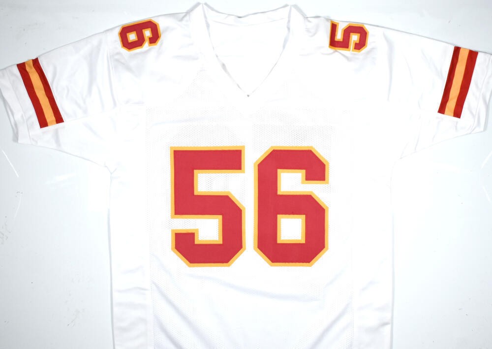 Derrick Johnson Autographed Kansas City Chiefs Style White Custom Jersey
