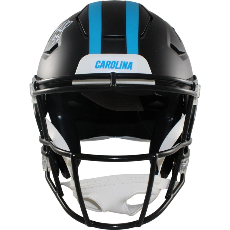 carolina panthers youth football helmet Jalen Coker Signed Speed Mini (JSA) this authentic size display helmet is perfect for all football fans and great for autographs Carolina Panthers Training Camp Day