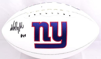 Jalin Hyatt Signed New York Giants Logo Football (Black)
