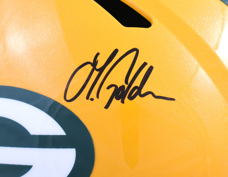 Matthew Golden Autographed Green Bay Packers Full Size Speed Helmet