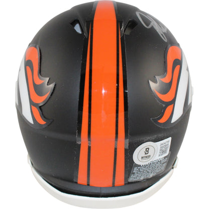 John Elway Signed Denver Broncos Matte Black Mini Helmet