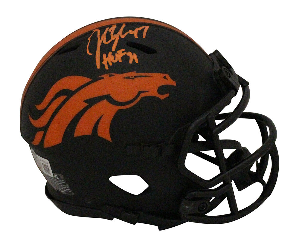 John Lynch Signed Denver Broncos Eclipse Mini Helmet HOF BAS