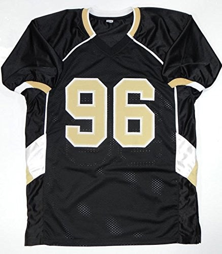 Justin Smith Autographed Black Custom Football Jersey