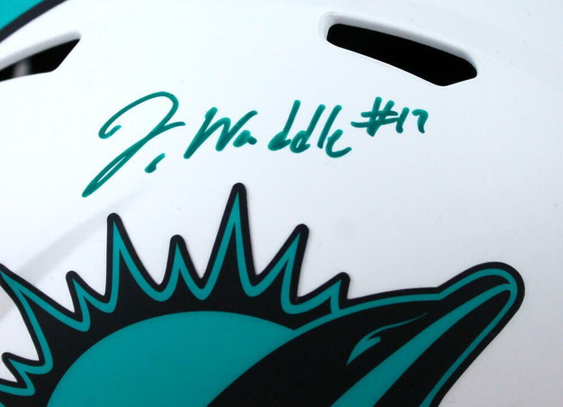 Jaylen Waddle Signed Miami Dolphins Lunar Speed Full Size Replica Helmet